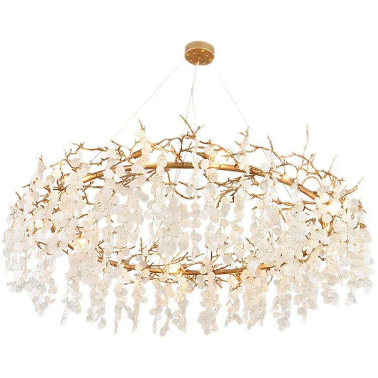 Lorna Round Circle Fortune Tree Branch Round Chandelier - Image 7