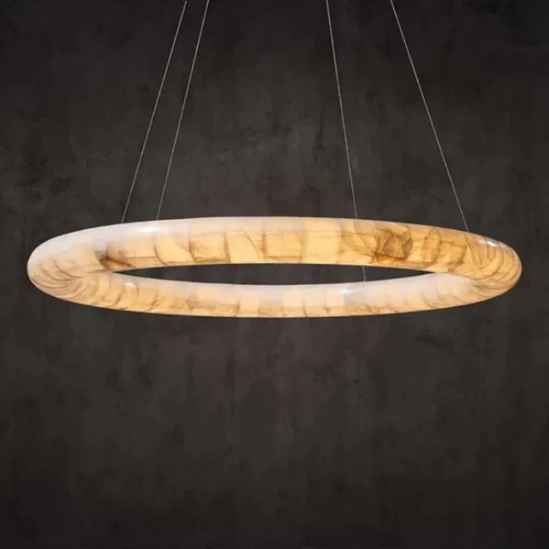 Karen Alabaster Ring Chandelier - Image 4