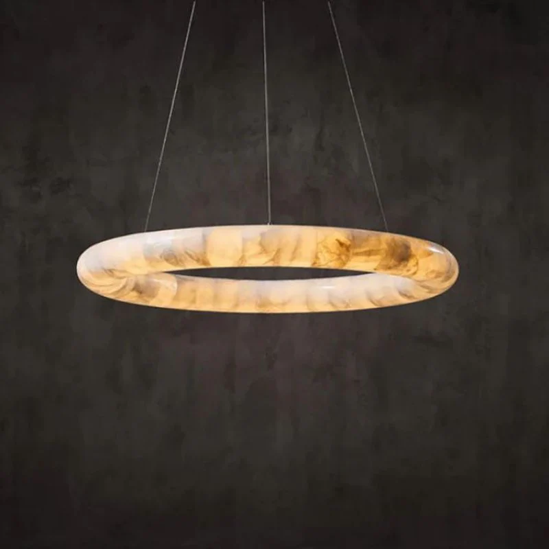 Karen Alabaster Ring Chandelier - Image 5