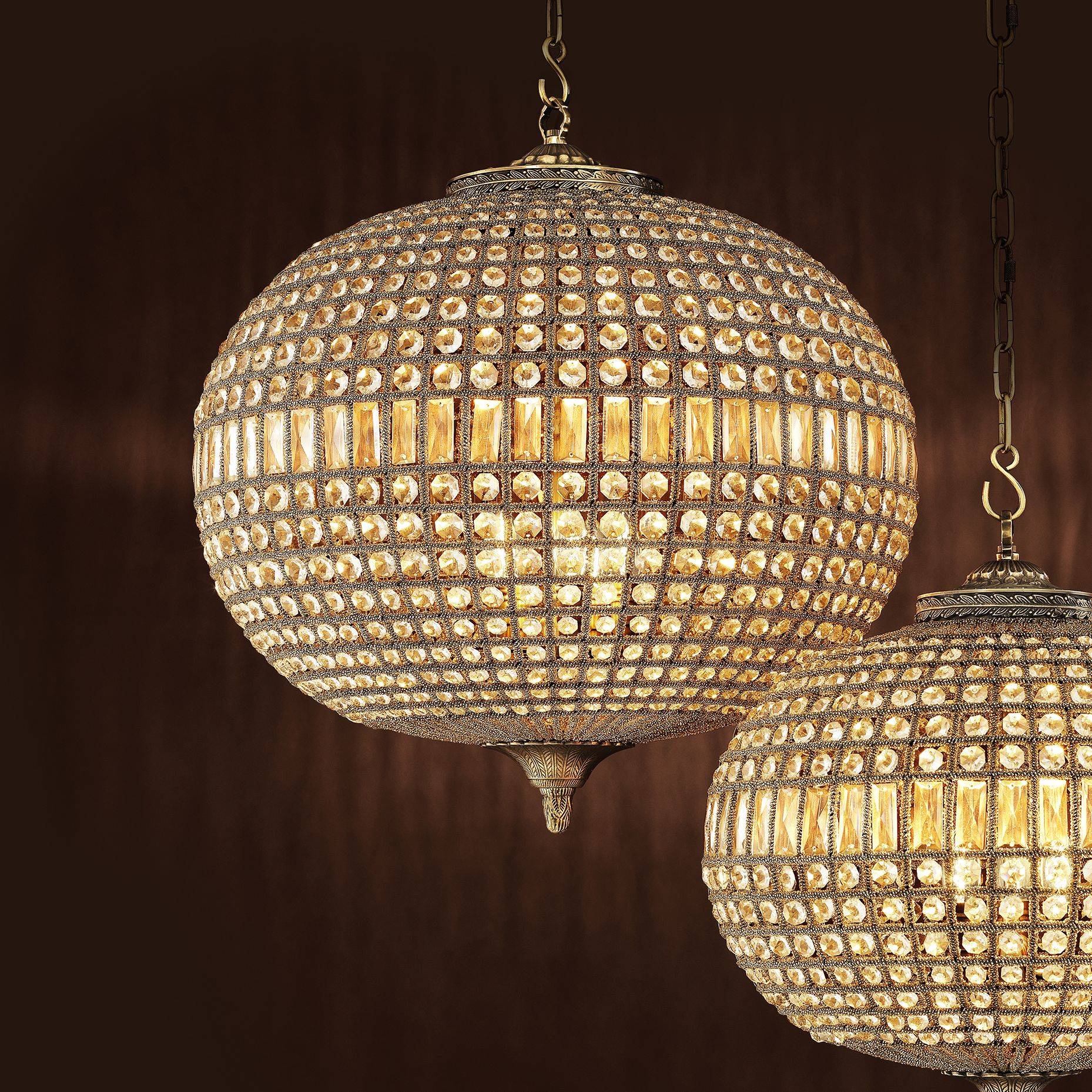 Kasbah Oval L Modern Chandelier - [Brass] - Image 3