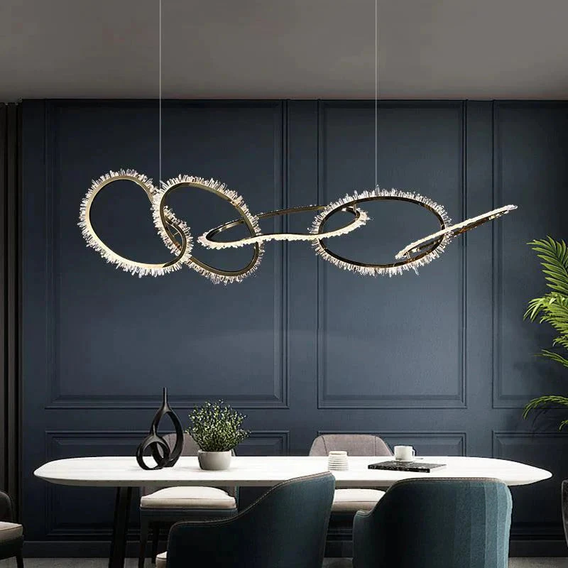 Kevyn Modern Rock Crystal Irregular Living Room Chandelier, Staircase Chandelier - Image 3