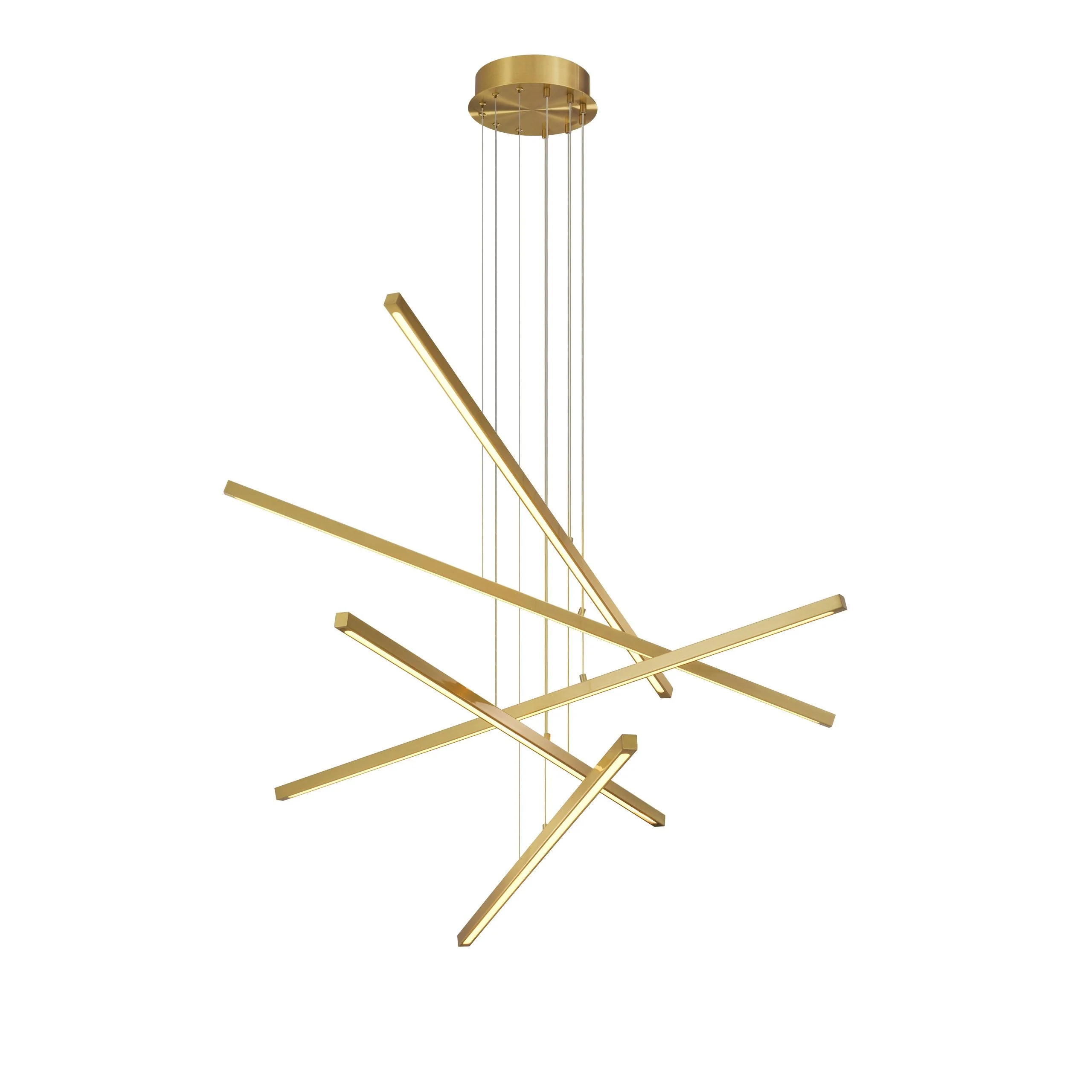Kimpton Modern Brass Chandelier - Image 3