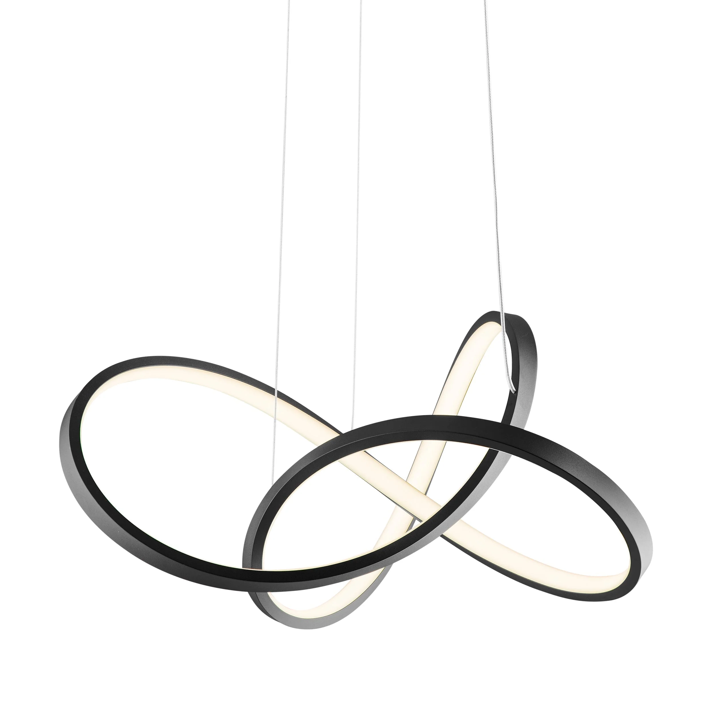 Knotted LED Dimmable Chandelier // Black - Image 4