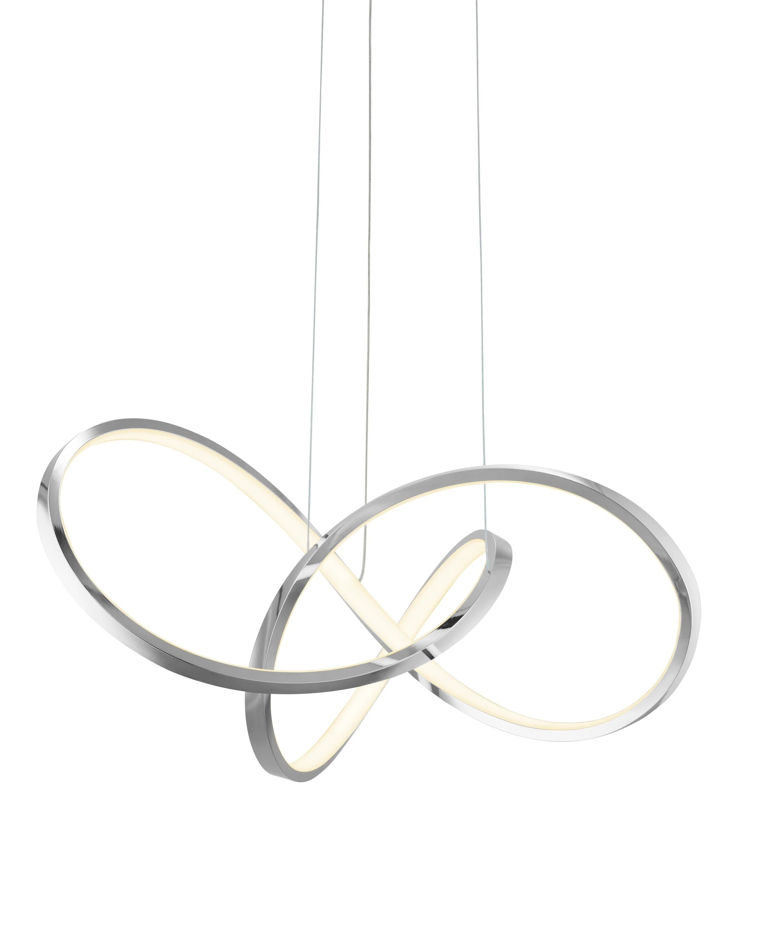 Knotted LED Dimmable Chandelier // Chrome - Image 4
