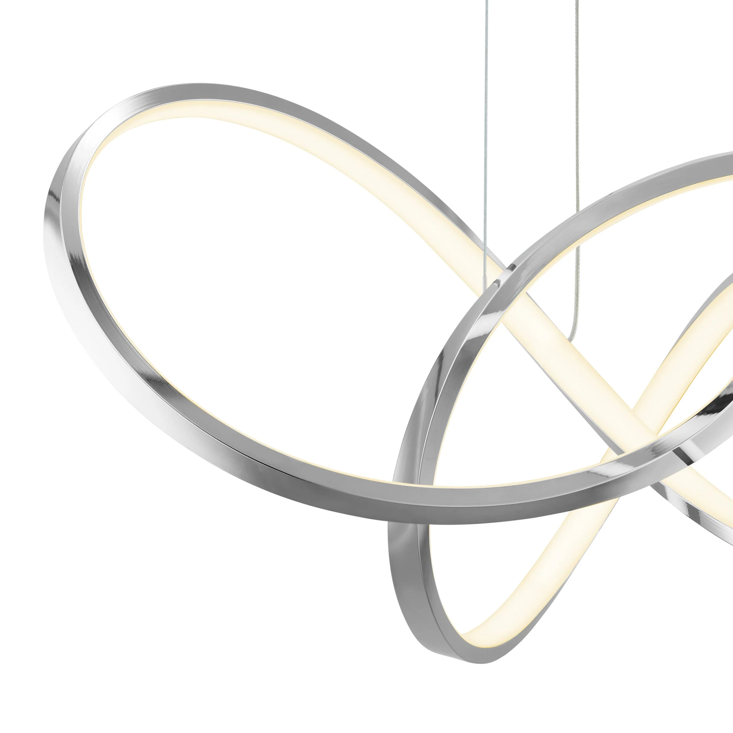 Knotted LED Dimmable Chandelier // Chrome - Image 5