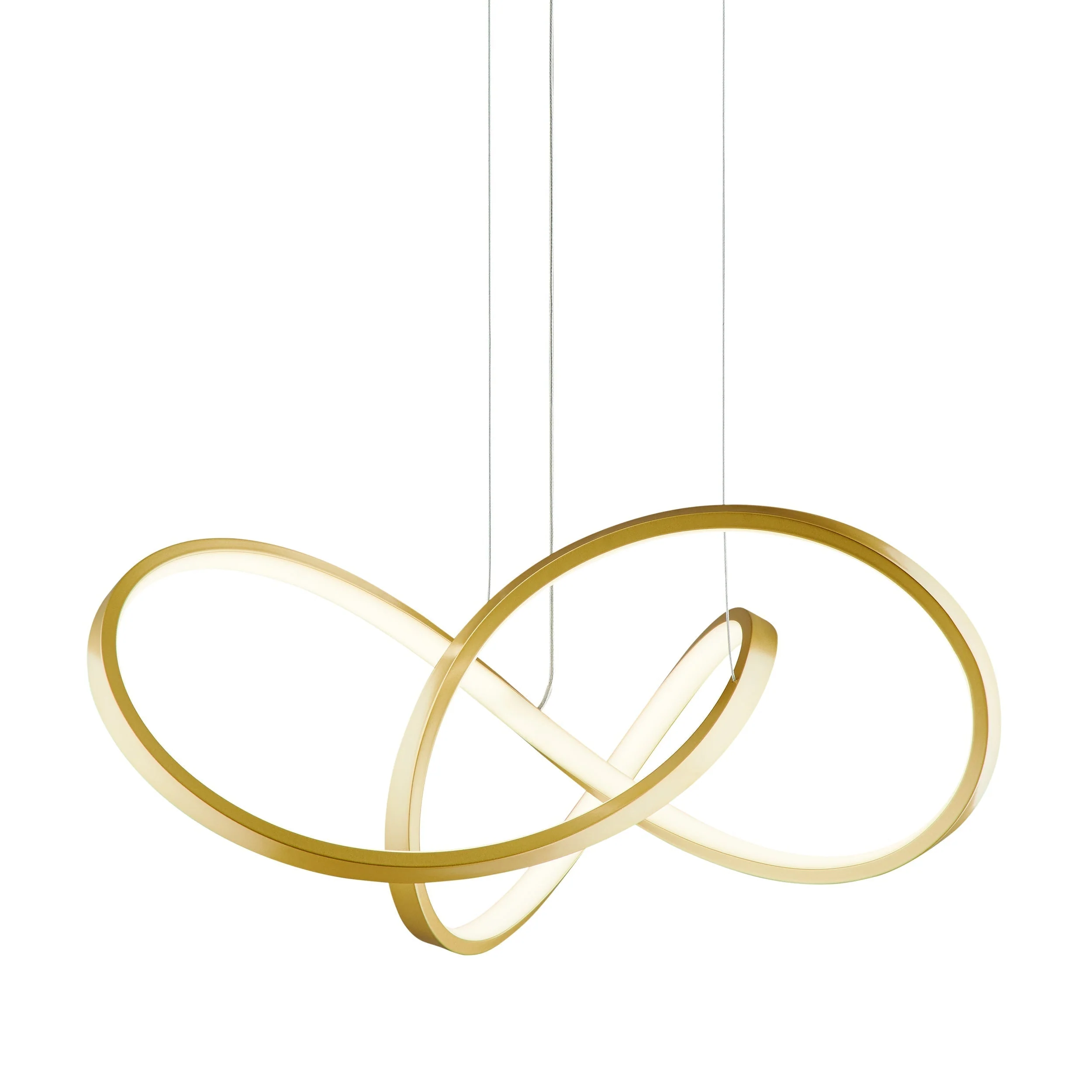 Knotted LED Dimmable Chandelier // Sandy Gold - Image 4