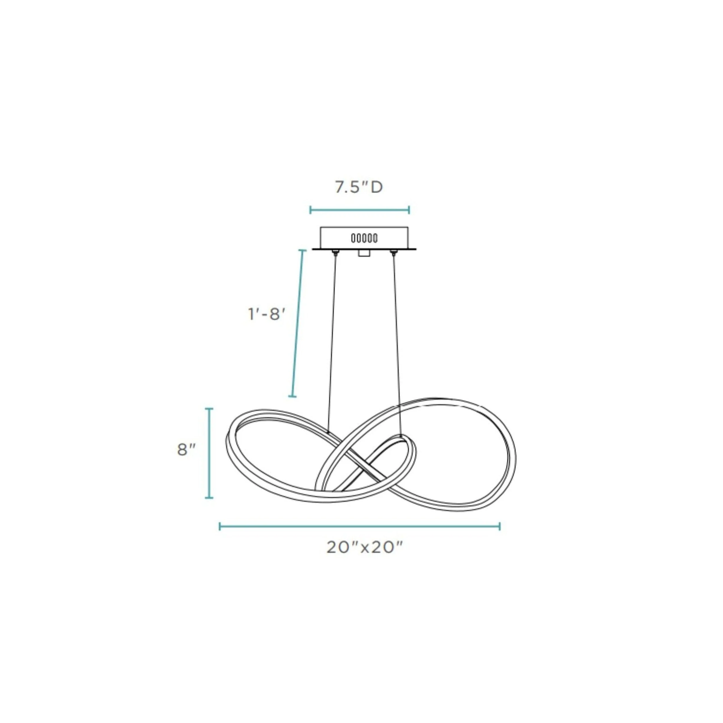 Knotted LED Dimmable Chandelier // Sandy Gold - Image 6