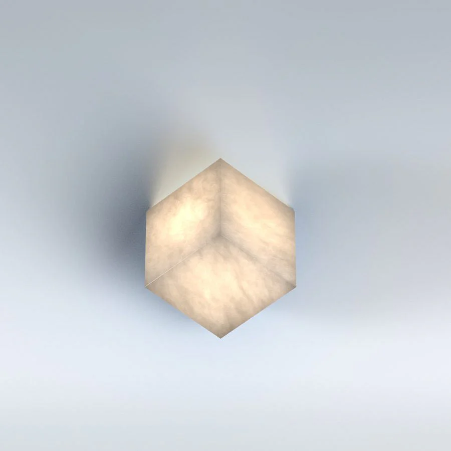 Cube Alabaster Wall Lamp - Image 2