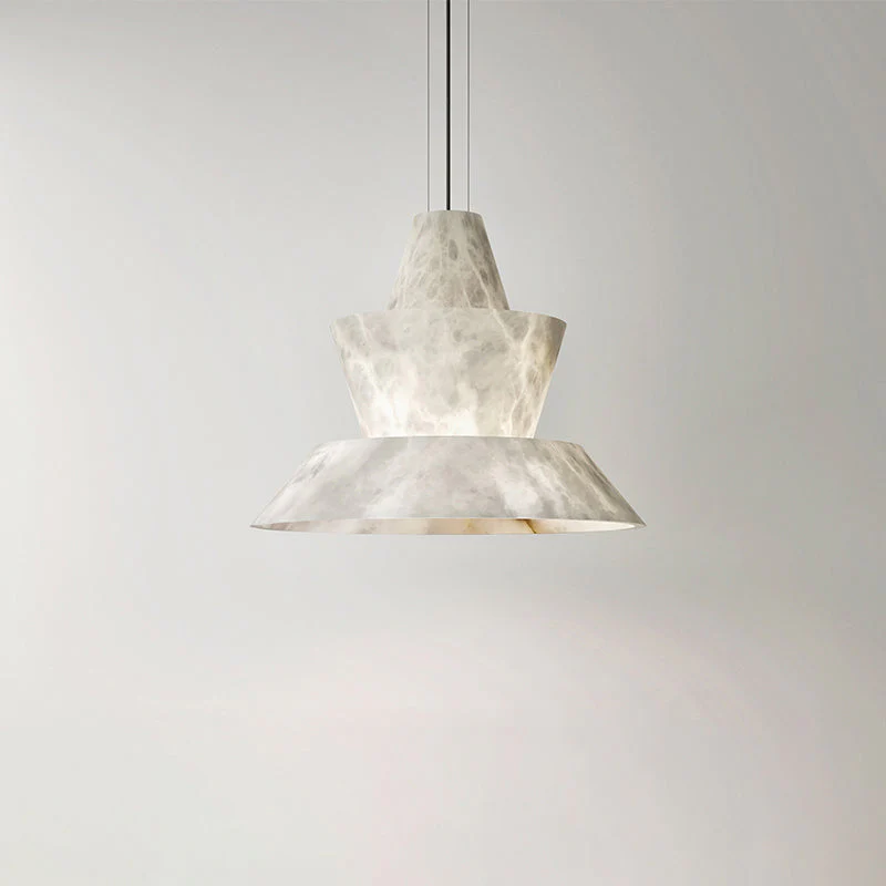 Carol Alabaster Dining Table Pendant Light 25.6" - Image 3