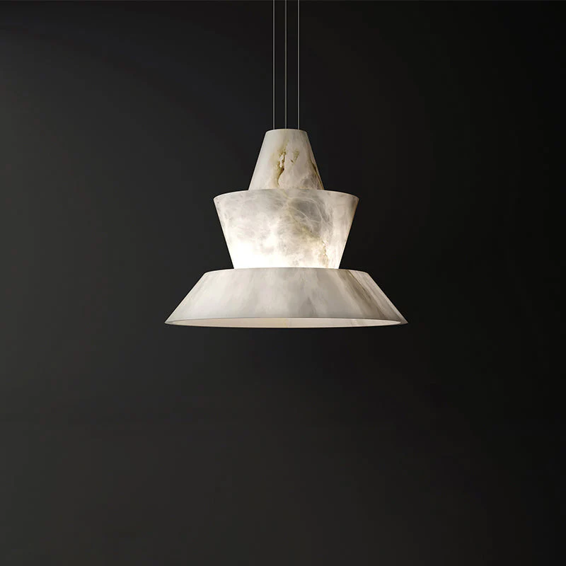Carol Alabaster Dining Table Pendant Light 25.6" - Image 4