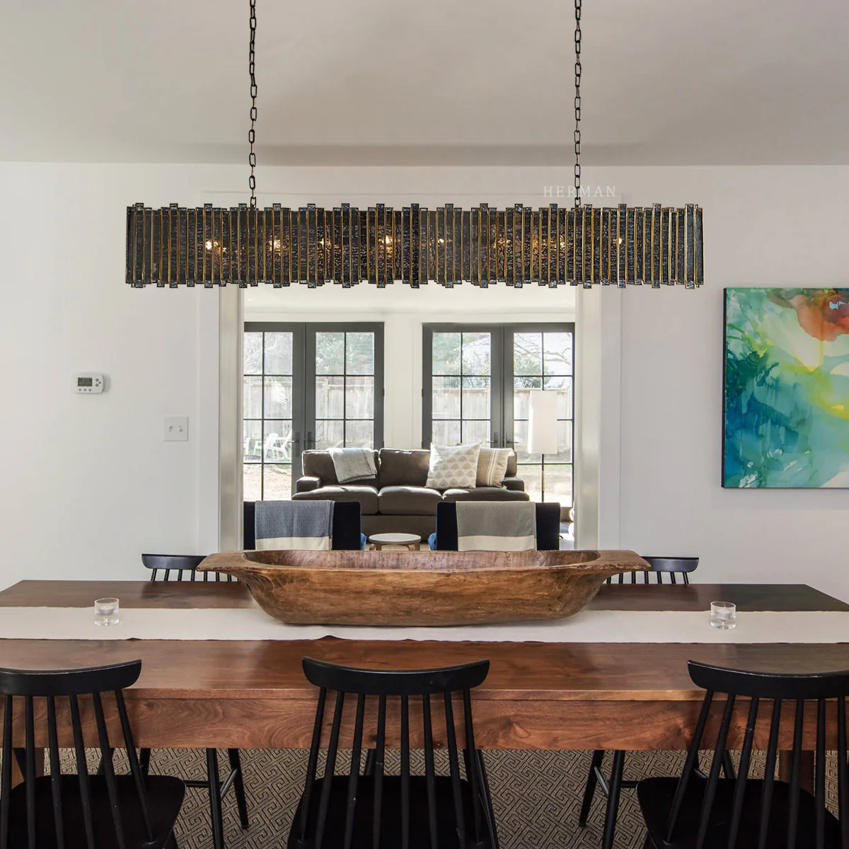 Laila Rectangular Chandelier - Image 2