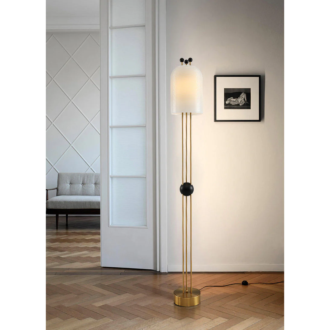 Lantern Glass Floor Lamp - Image 9