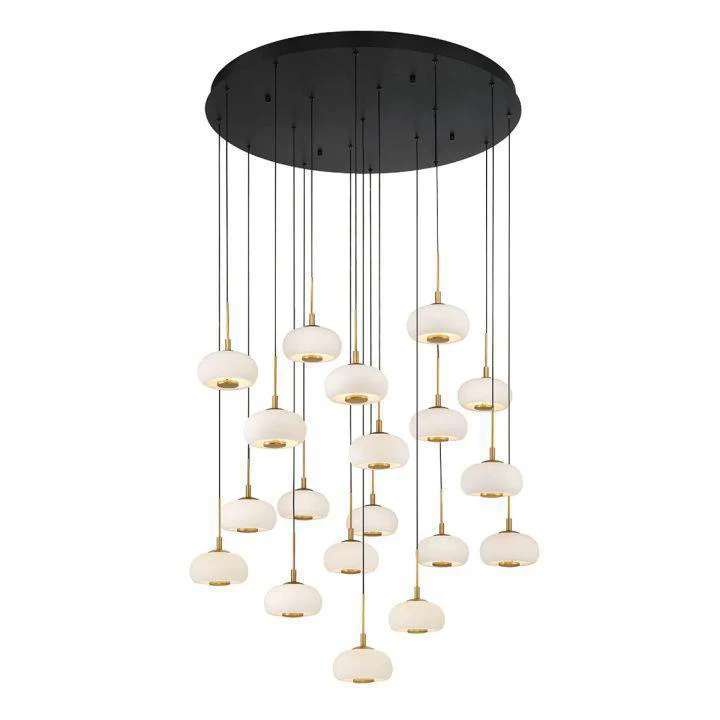 Lanterns Glass 19 Light Round LED Chandelier - Image 2