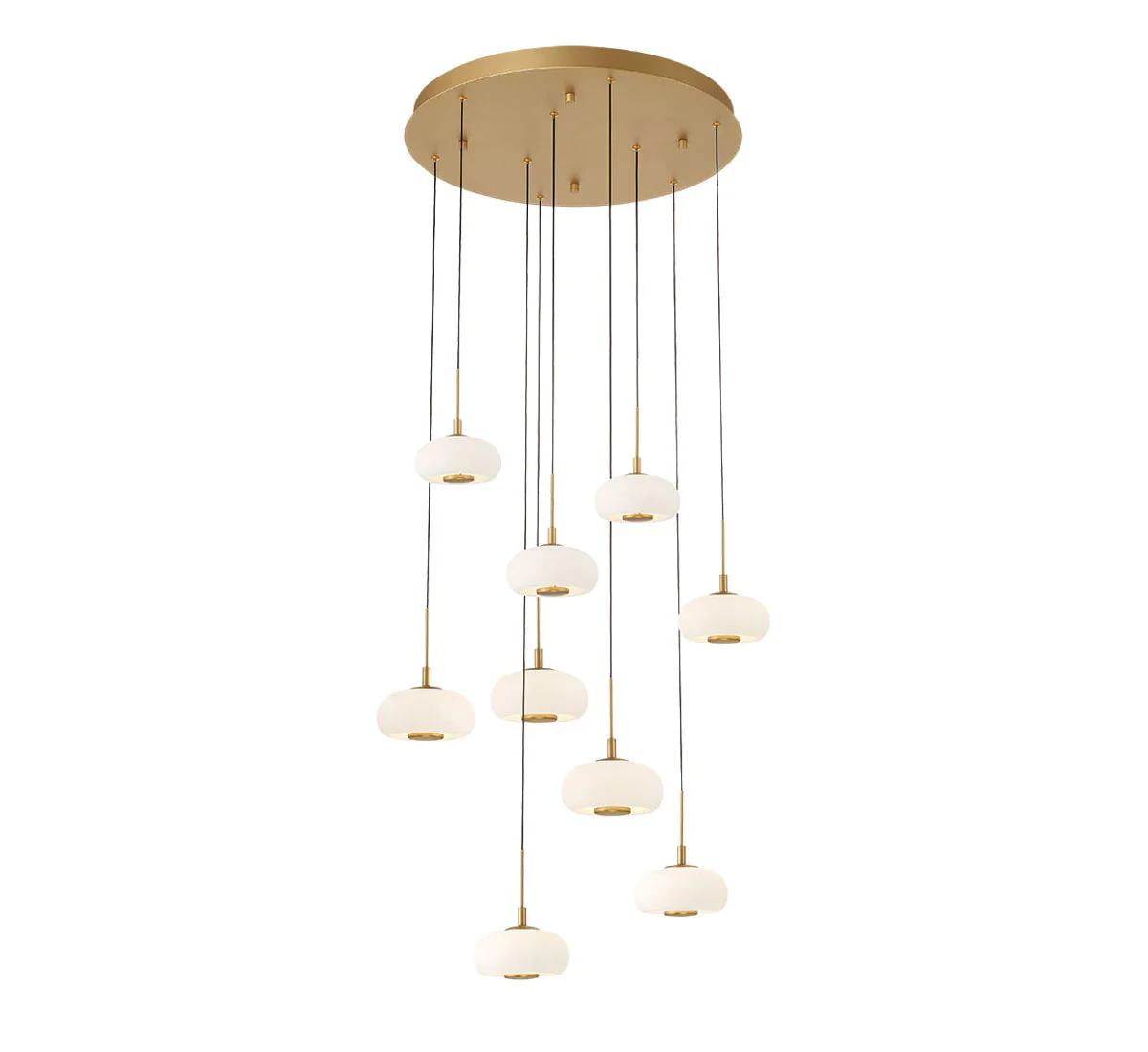Lanterns Glass 9 Light Round LED Chandelier - Image 2