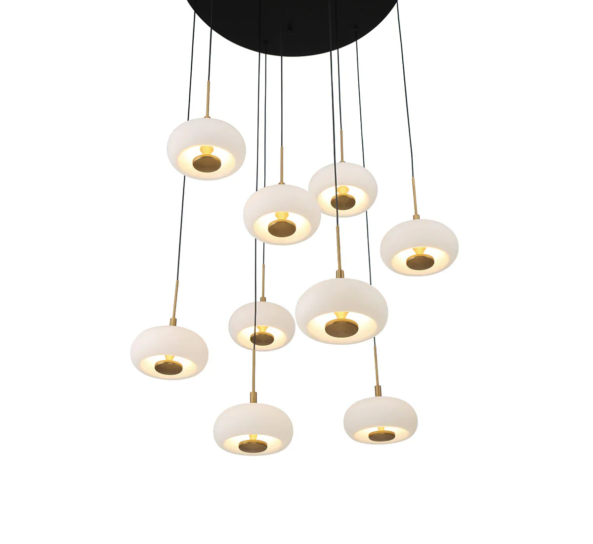Lanterns Glass 9 Light Round LED Chandelier - Image 3