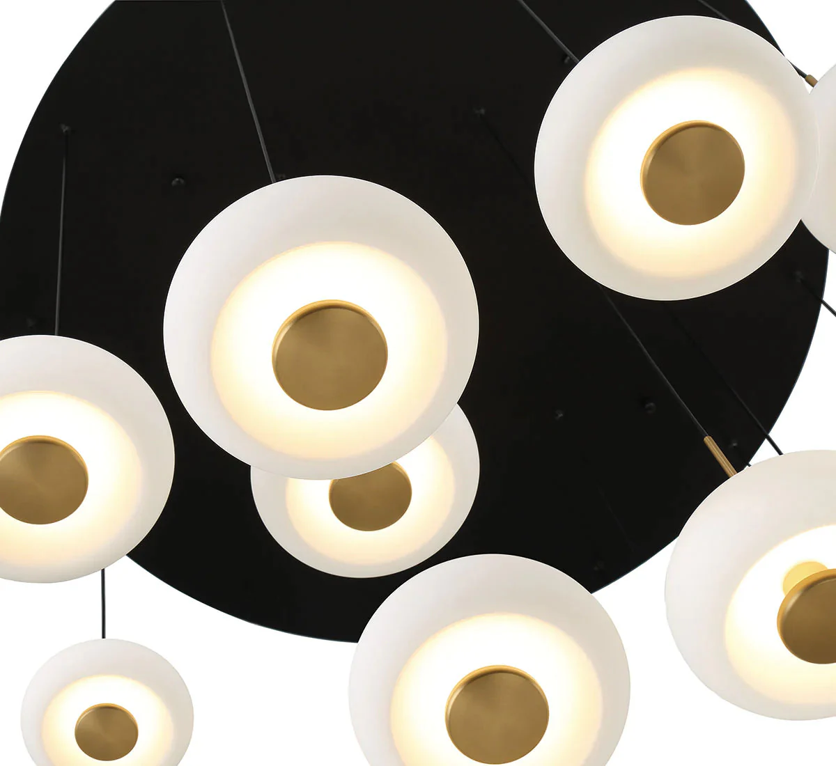 Lanterns Glass 9 Light Round LED Chandelier - Image 4