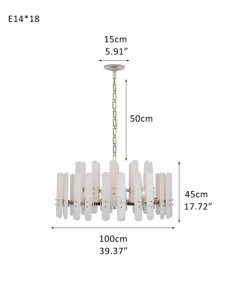 Large Alabaster Rectangular Chandelier Wide 40“ 45” with Chrome Frame for dining room - Image 28