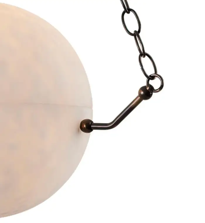 Large 'Atlas' Alabaster Suspension Lamp by Denis de la Mesiere - Image 4