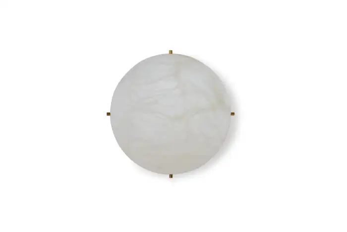 Large 'Moon 4' Alabaster Wall or Ceiling Lamp Flush Mount - Image 10