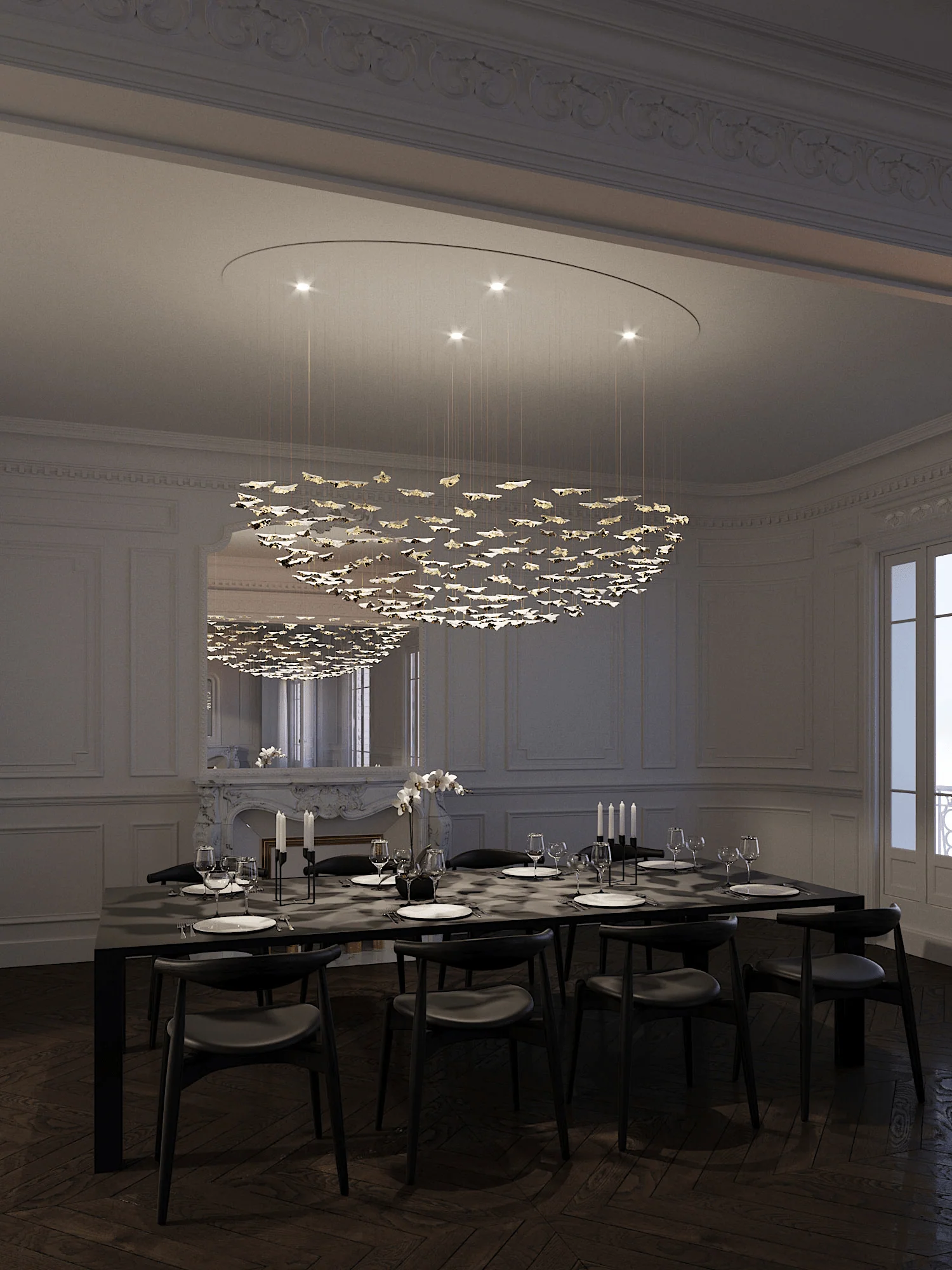 Leaf Twisted Sculptural Customize Chandelier - Image 10