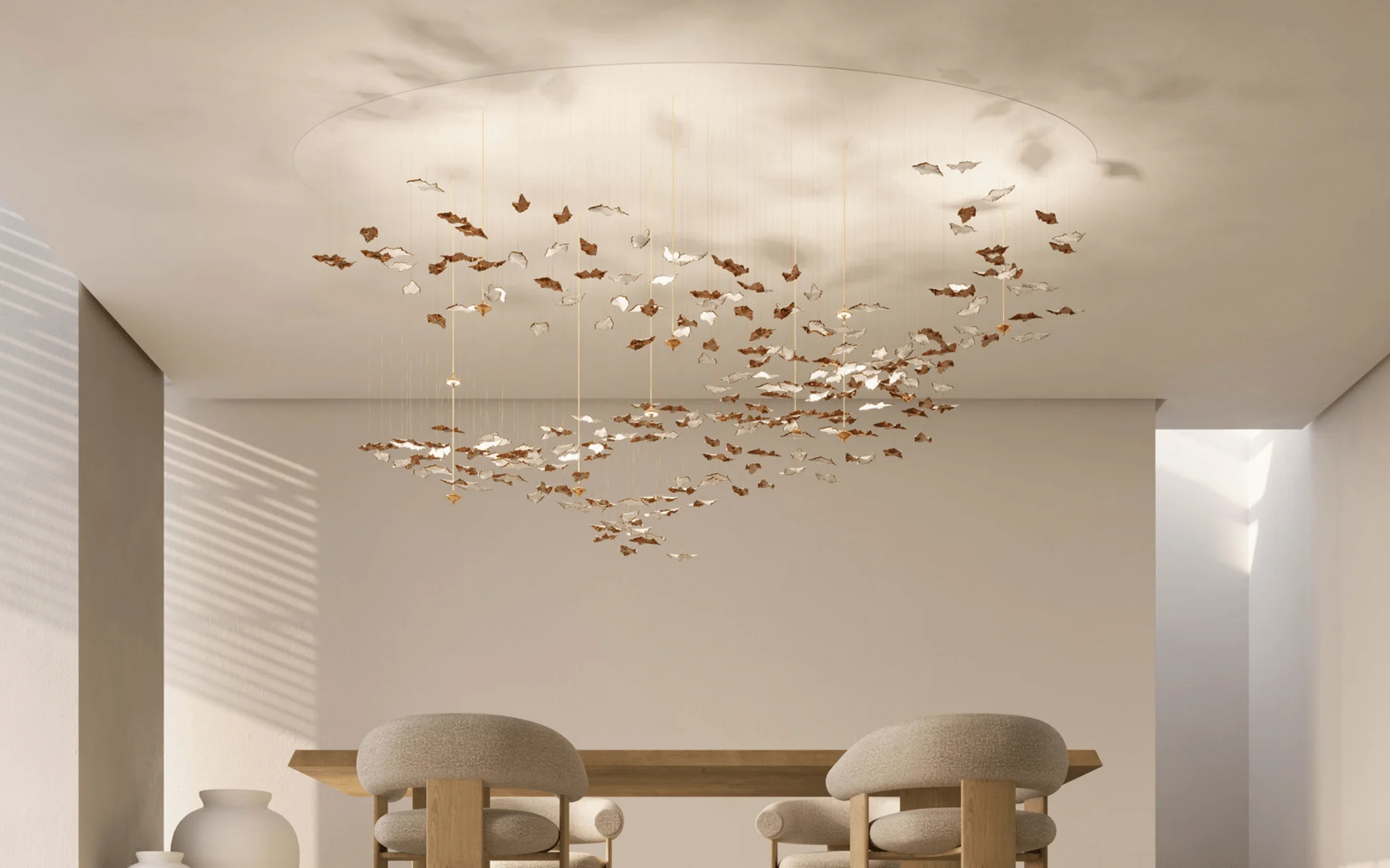 Leaf Twisted Sculptural Customize Chandelier - Image 11