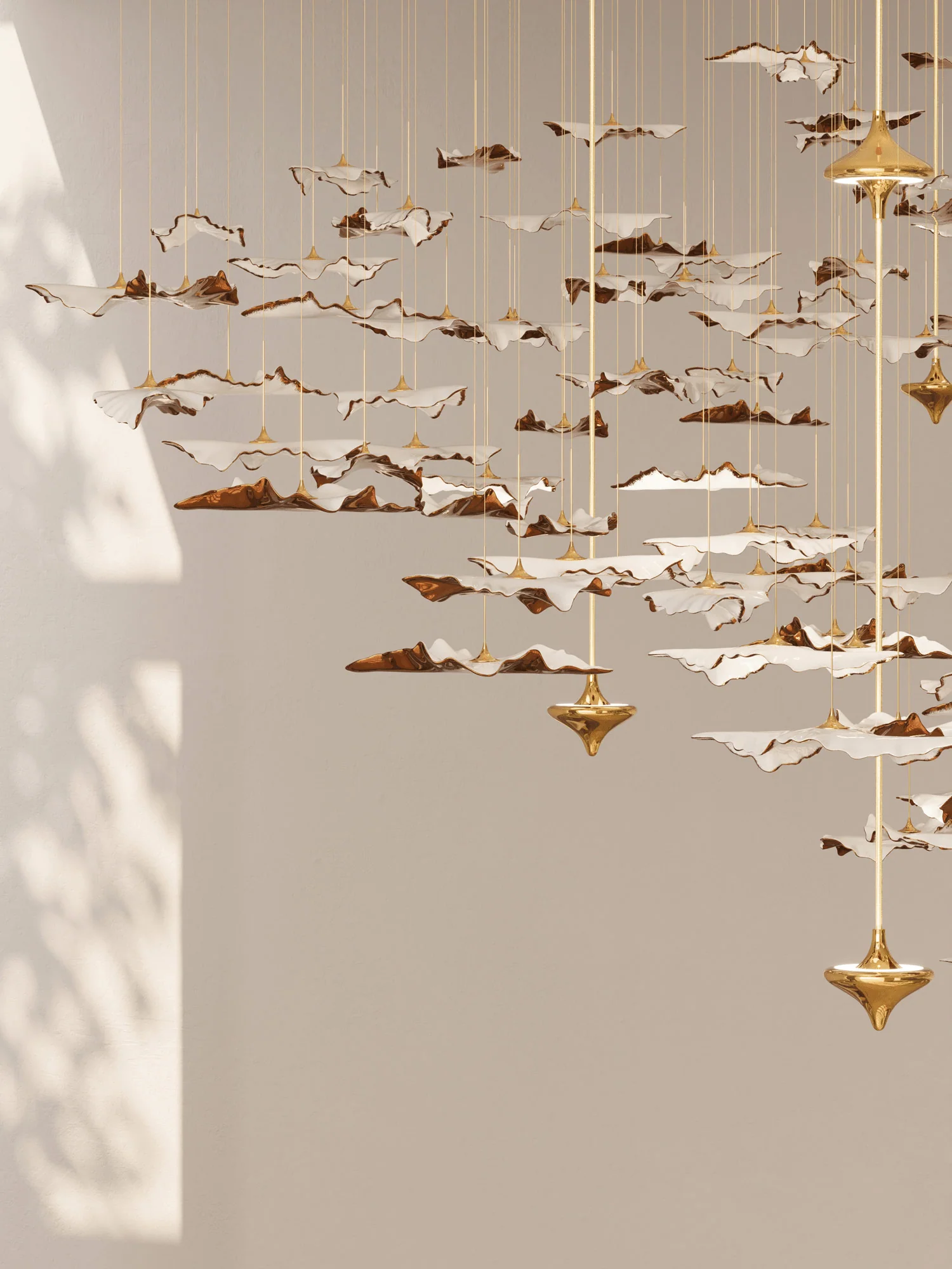 Leaf Twisted Sculptural Customize Chandelier - Image 12