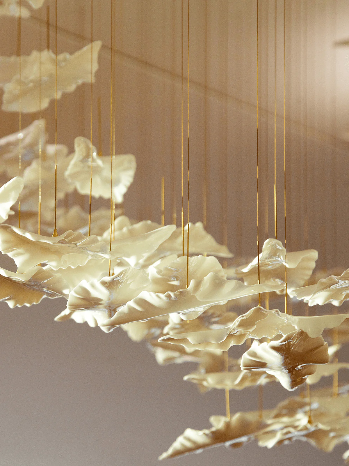 Leaf Twisted Sculptural Customize Chandelier - Image 2