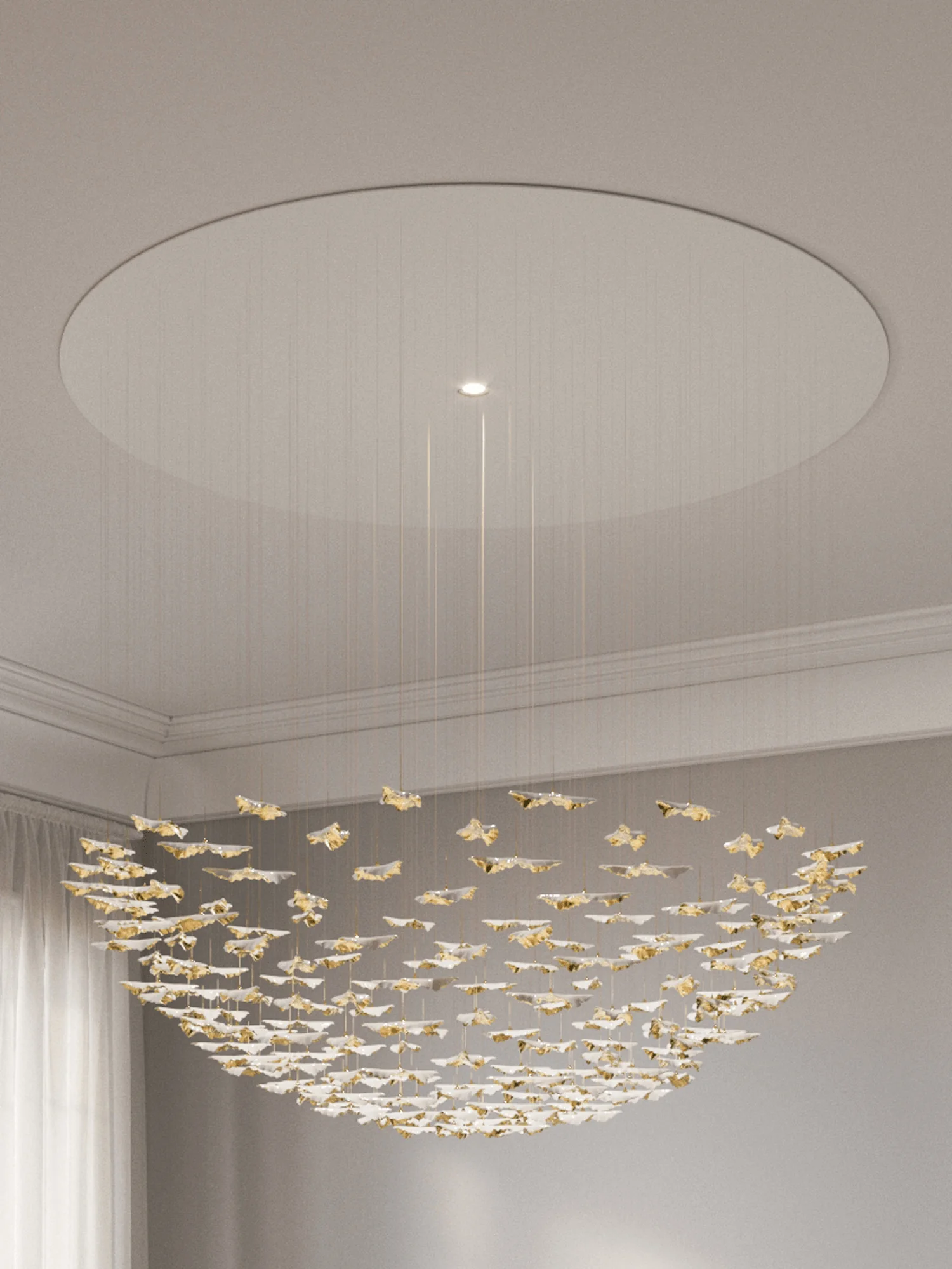 Leaf Twisted Sculptural Customize Chandelier - Image 3