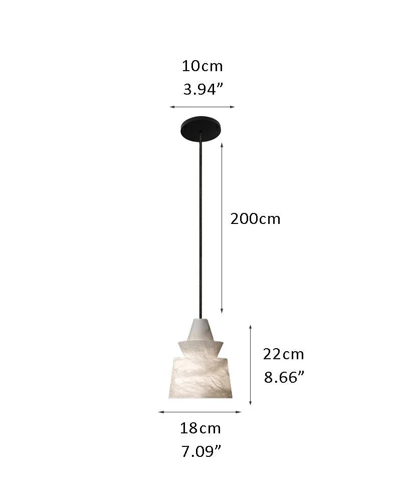Brianna Alabaster Dining Table Pendant Modern Stacked Conical Pendant Light - Image 16