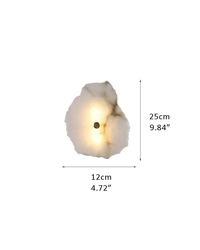 Art Decor Multiple Irregularity Shape LED Brass wall sconces White Alabaster Shade - Image 13