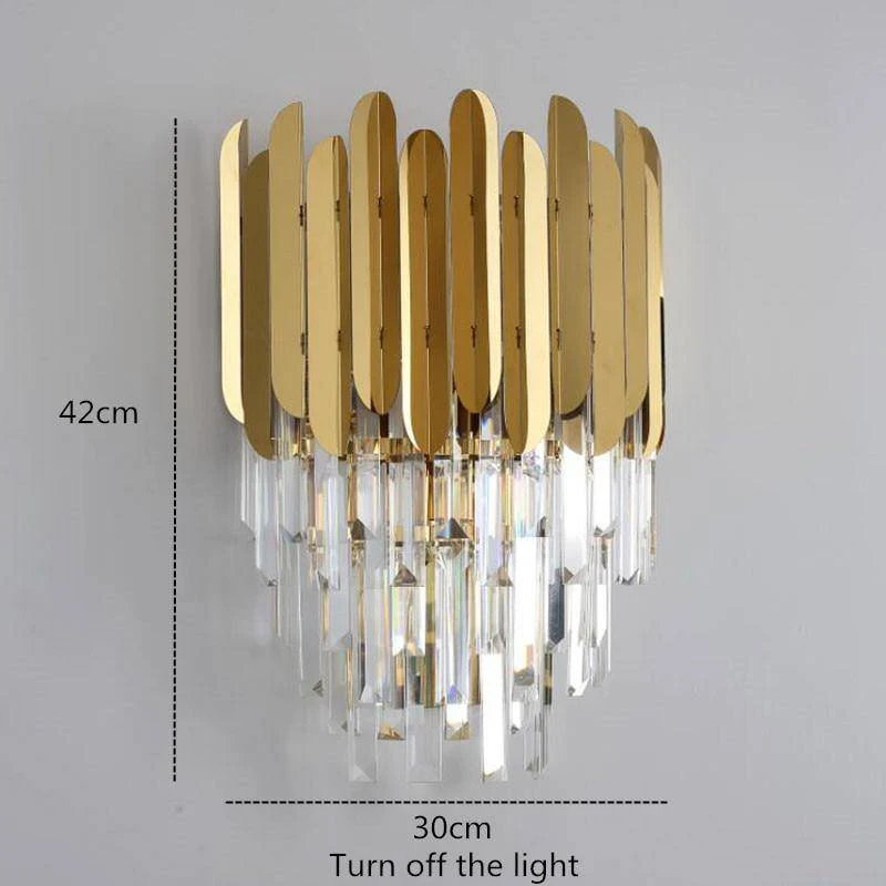 Legance Gold Plated Crystal Wall Sconce - Image 4
