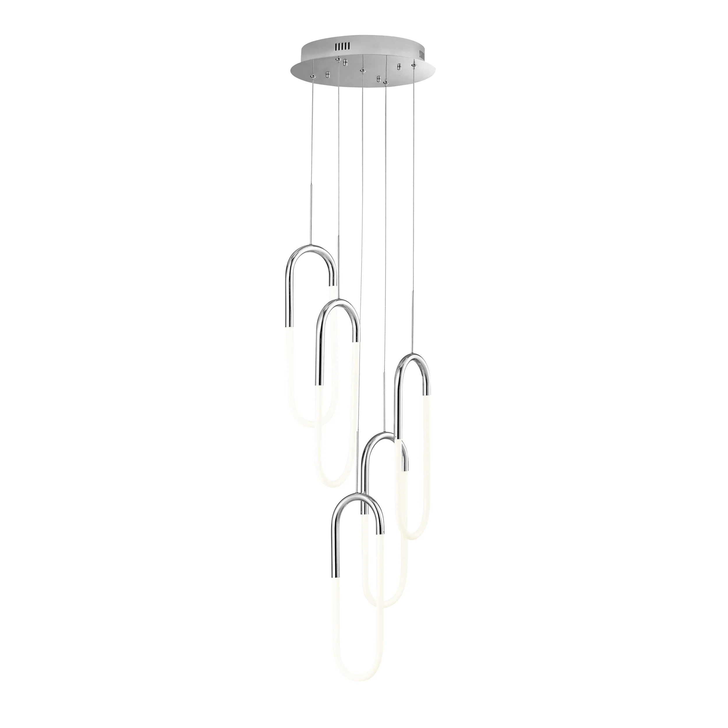 LED Five Clips Chandelier // Chrome - Image 2