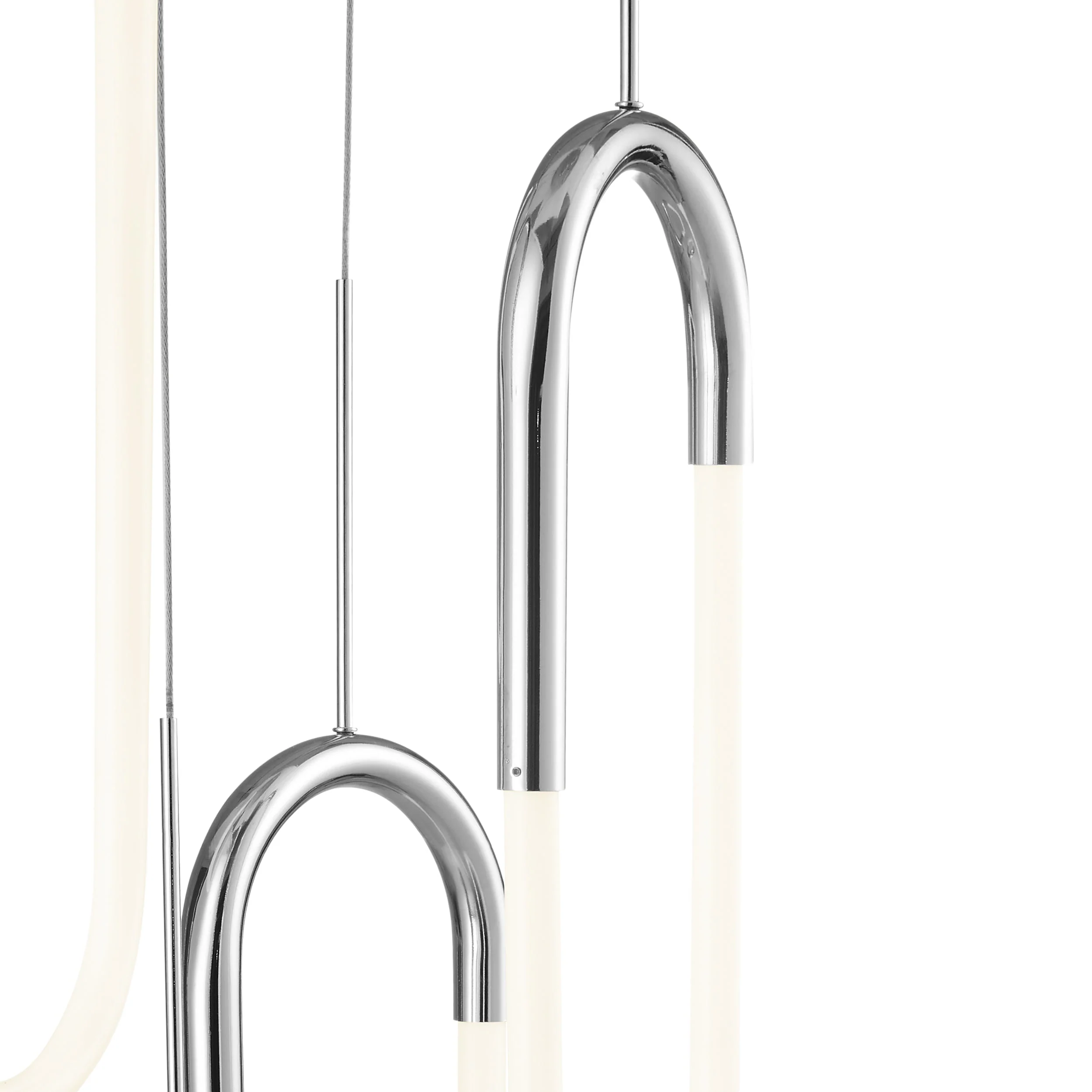 LED Five Clips Chandelier // Chrome - Image 4