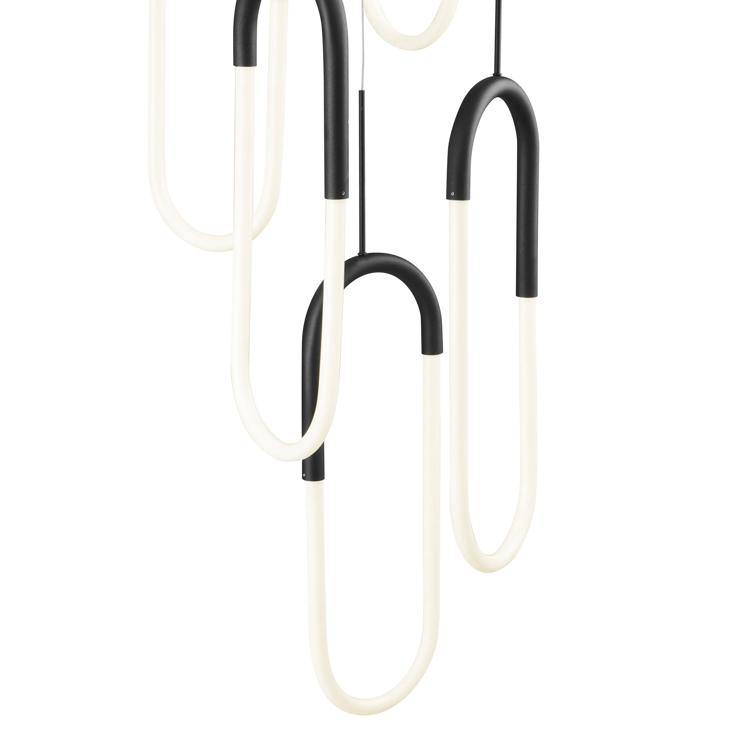 LED Five Clips Chandelier // Matte Black - Image 3