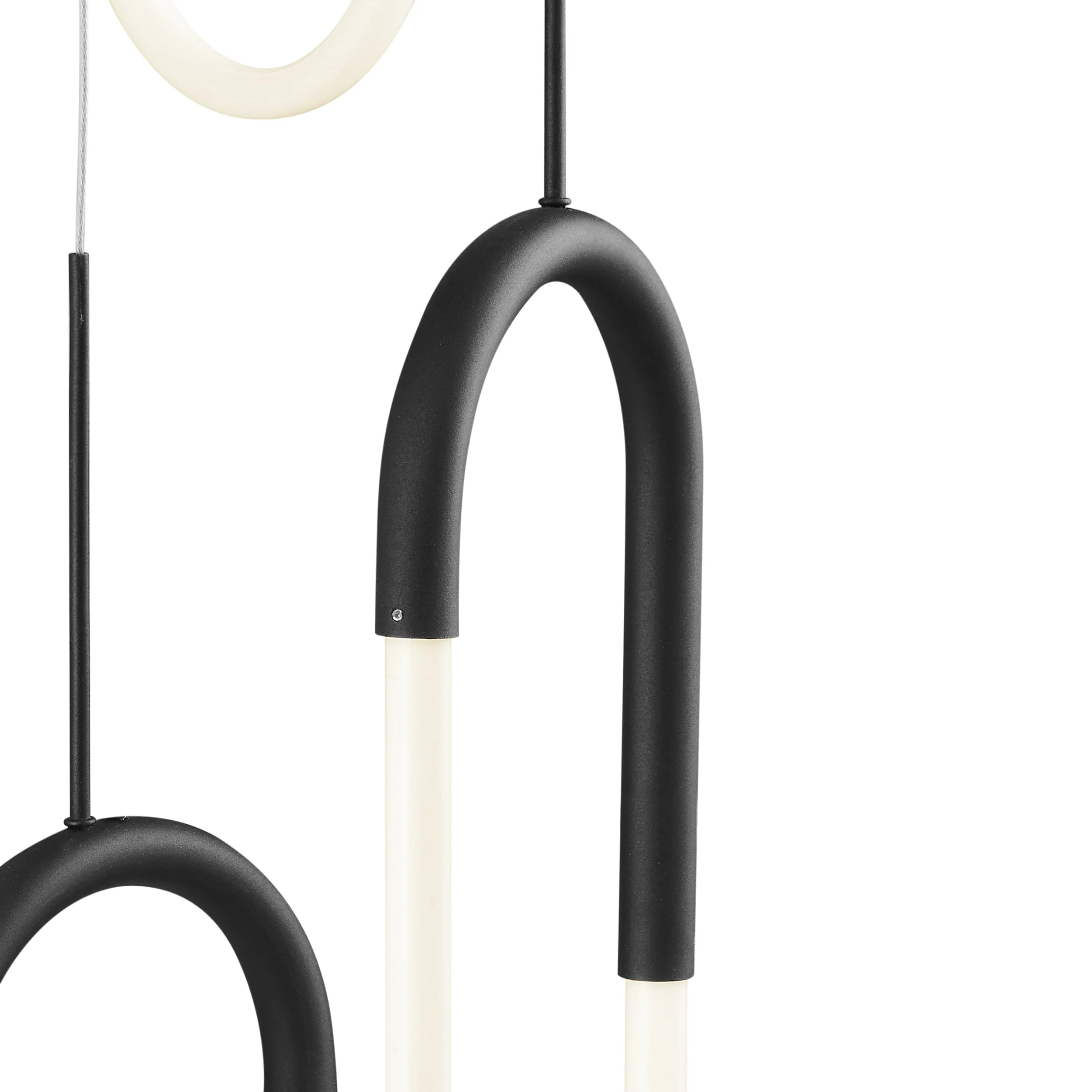 LED Five Clips Chandelier // Matte Black - Image 4