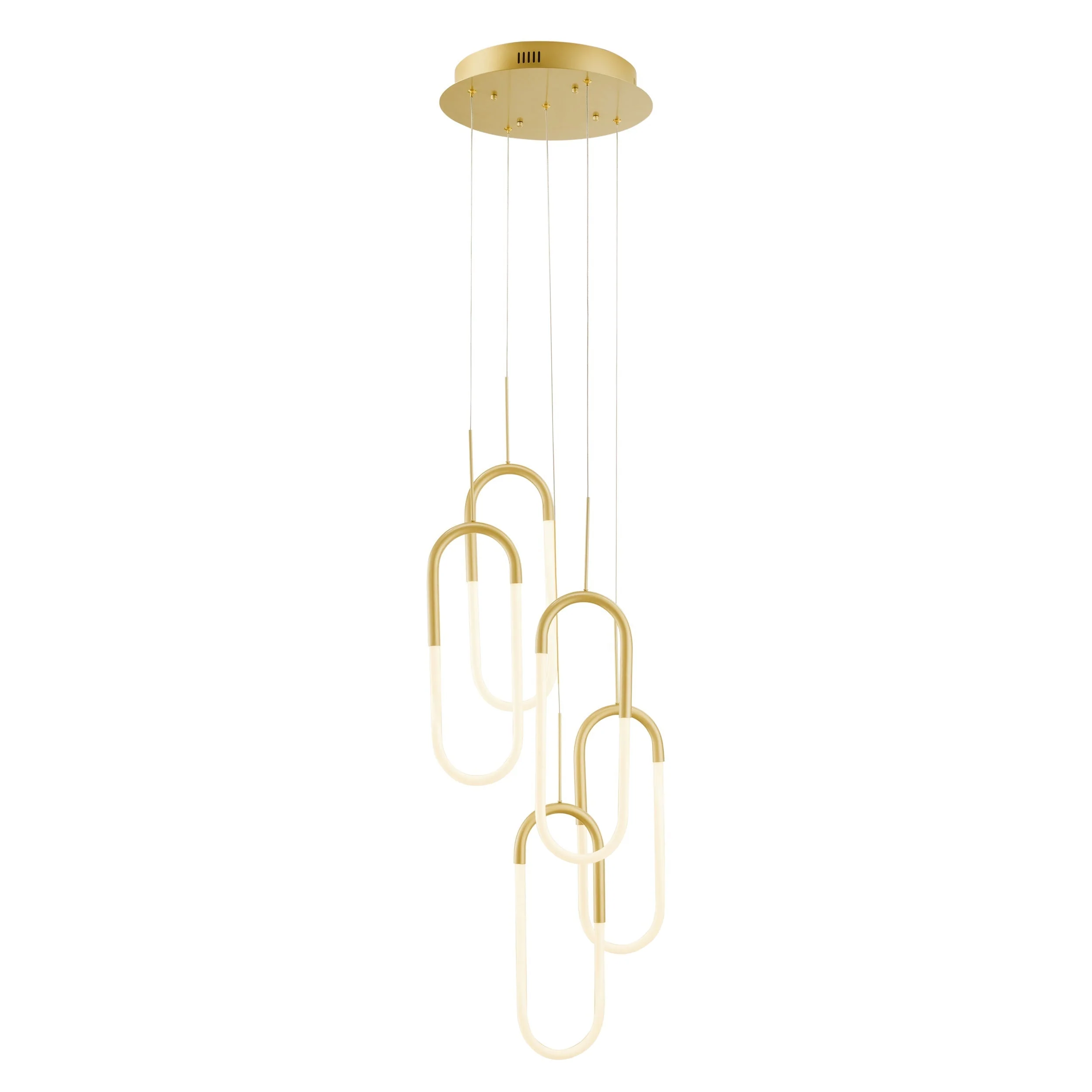 LED Five Clips Chandelier //  Sandy Gold - Image 2