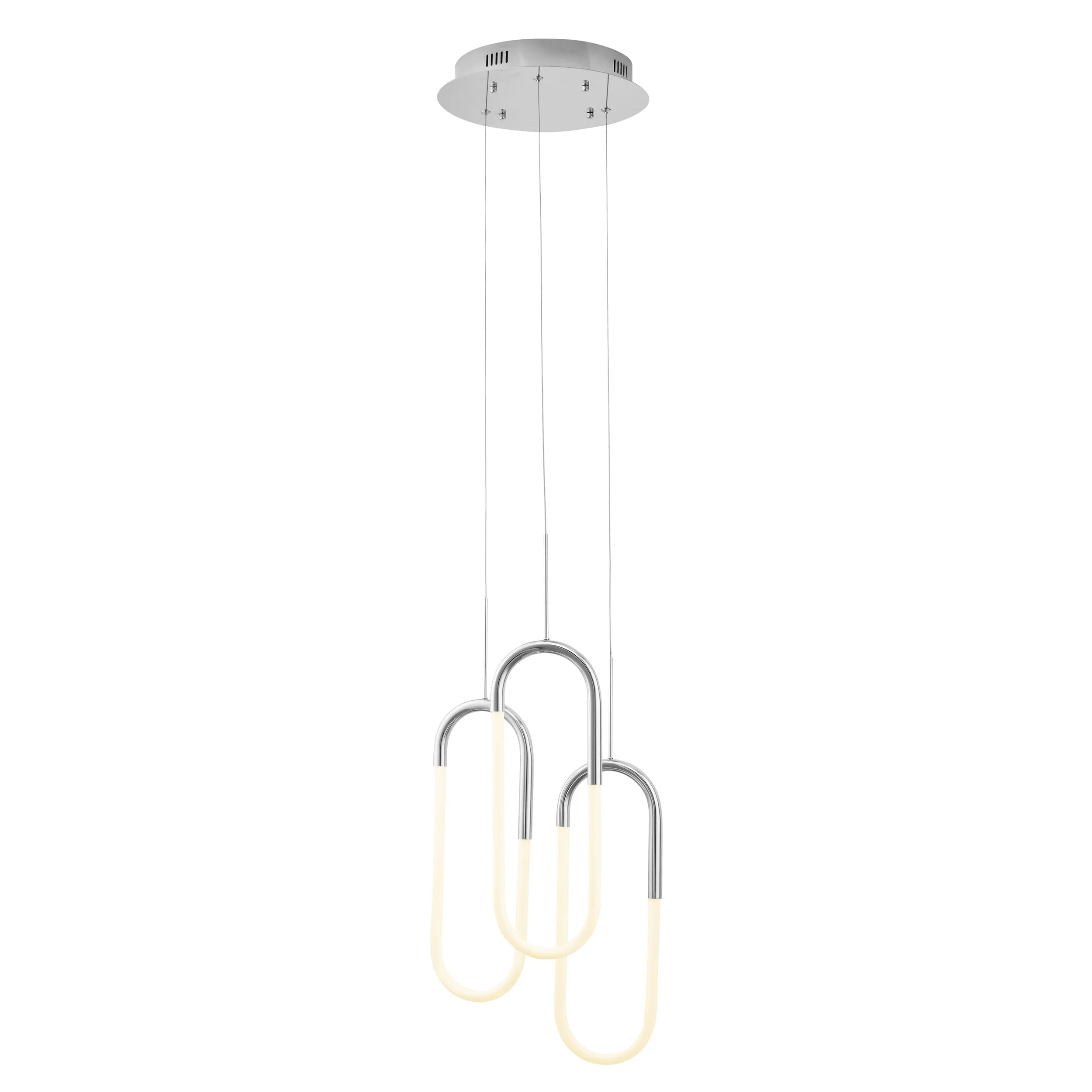 LED Three Clips Chandelier // Chrome - Image 2