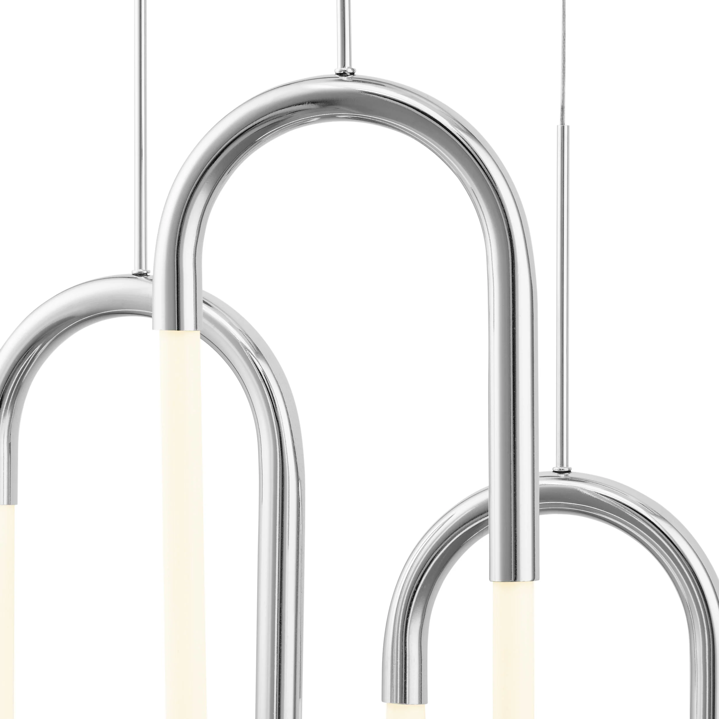 LED Three Clips Chandelier // Chrome - Image 4