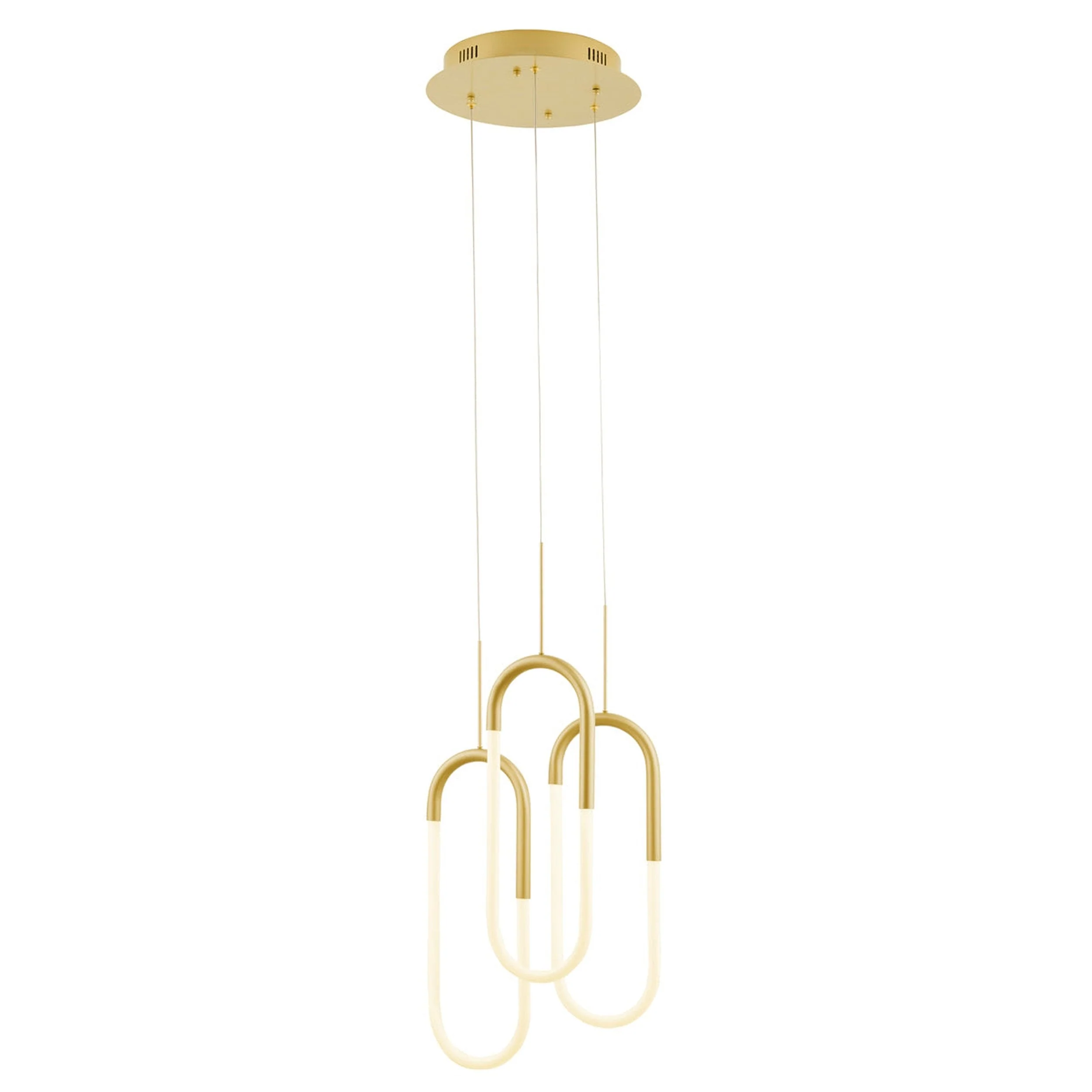 LED Three Clips Chandelier // Sandy Gold - Image 2