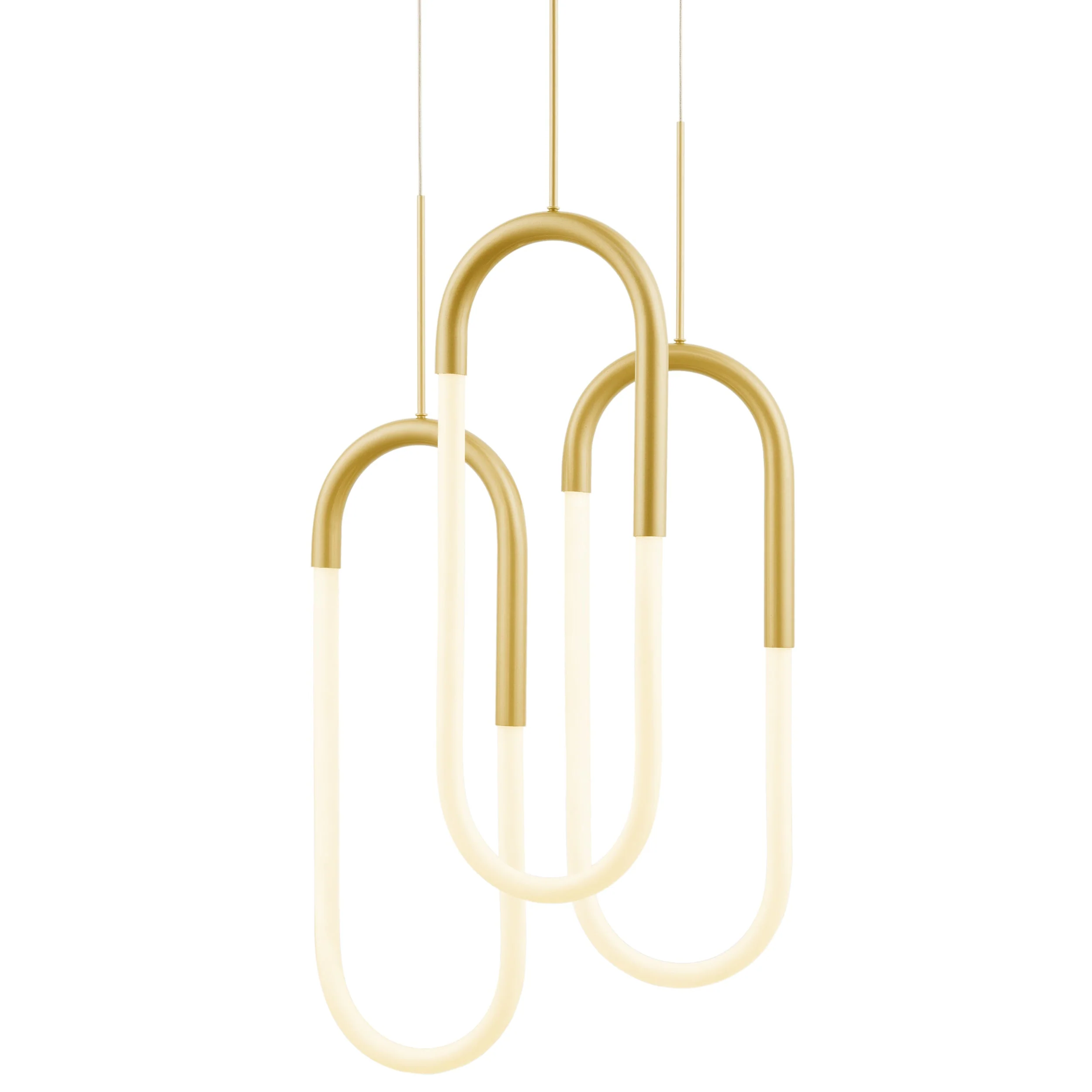 LED Three Clips Chandelier // Sandy Gold - Image 3