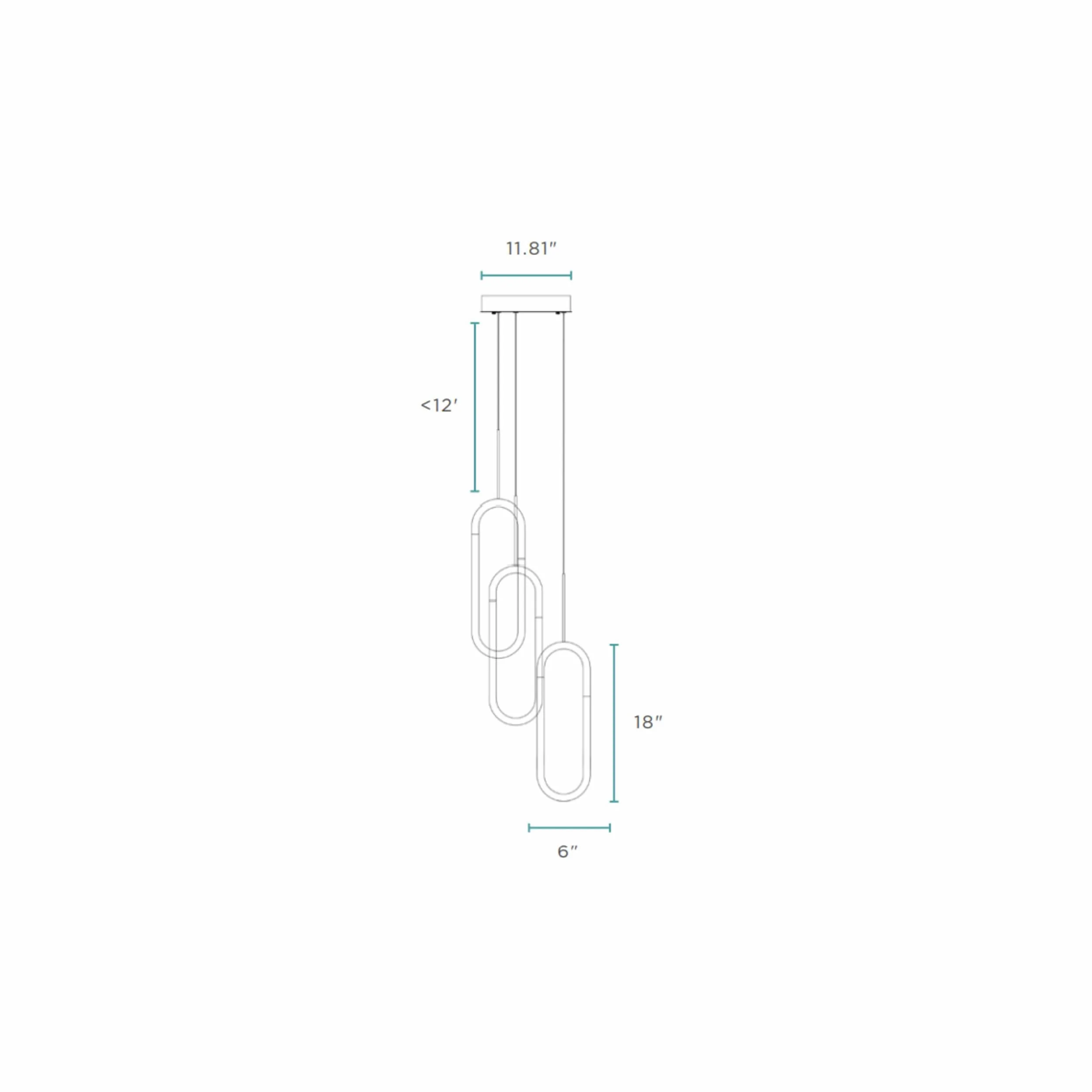 LED Three Clips Chandelier // Sandy Gold - Image 5