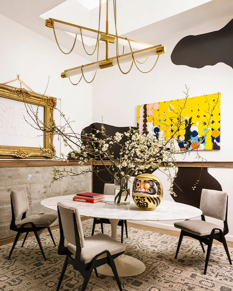 LED Tubular Alabaster Shades Ceiling Pendant Lamp 49" with long chains | Brass - Image 11