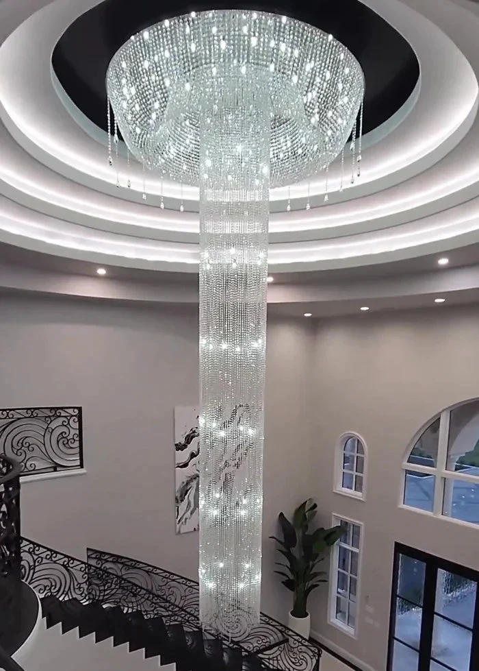Leif Extra Large Waterfall Crystal Chandelier - Image 7