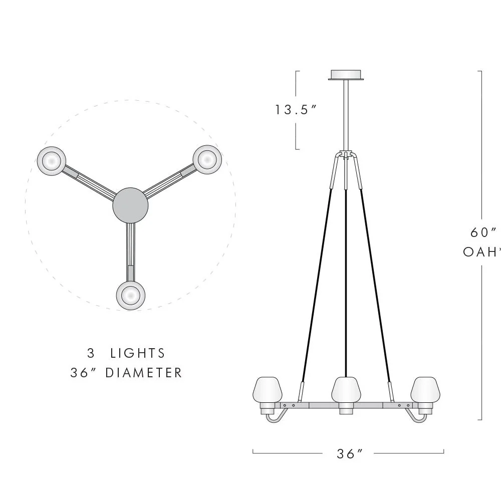 Letitia Crystal Chandelier 3 Light - Image 4