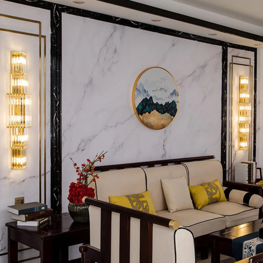 Light Luxury Crystal Layered Wall Lamp - Image 12