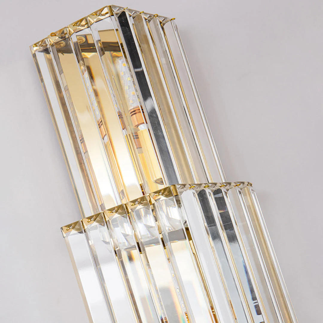 Light Luxury Crystal Layered Wall Lamp - Image 14