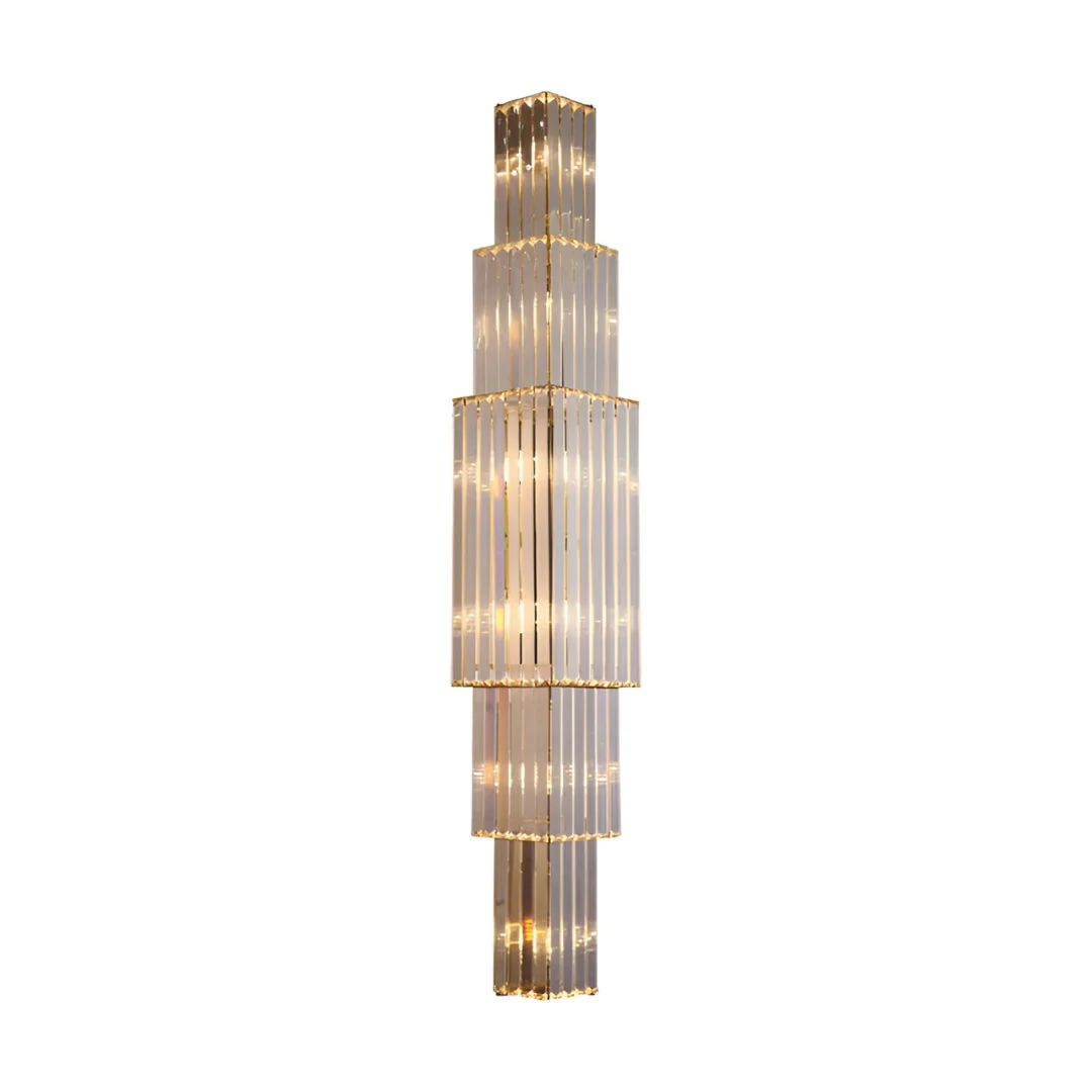 Light Luxury Crystal Layered Wall Lamp - Image 15