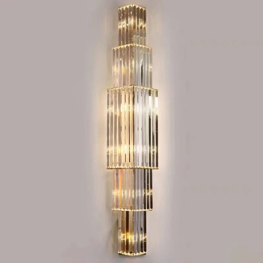 Light Luxury Crystal Layered Wall Lamp - Image 5