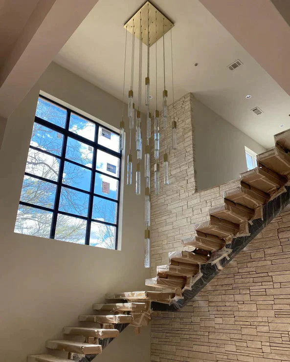 Light Luxury Glacier Bubble Crystsal Chandelier in Gold/Chrome/Black Finish for Staircase/Foyer - Image 12