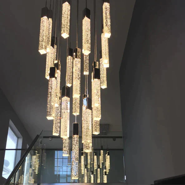 Light Luxury Glacier Bubble Crystsal Chandelier in Gold/Chrome/Black Finish for Staircase/Foyer - Image 17